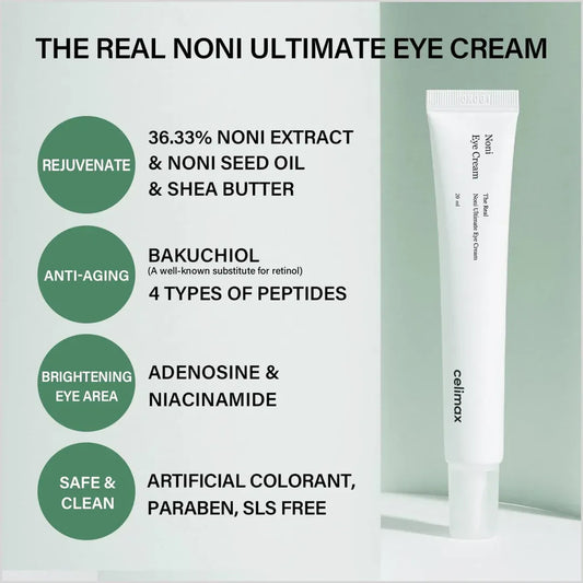 Celimax Real Noni Eye Cream 20ml | Dark Circles & Anti-Ageing Korean Skincare