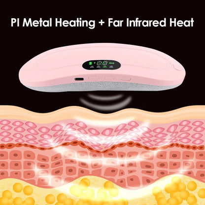 Electric Period Cramp Massager Heating Belt — USB Rechargeable Menstrual Pain Relief for Women