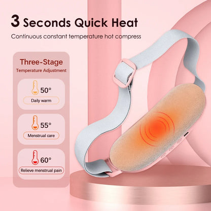 Electric Period Cramp Massager Heating Belt — USB Rechargeable Menstrual Pain Relief for Women